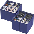SpaceAid Shoe Organizer for Closet, 2 Pack Foldable Shoe Storage Containers by SpaceAid