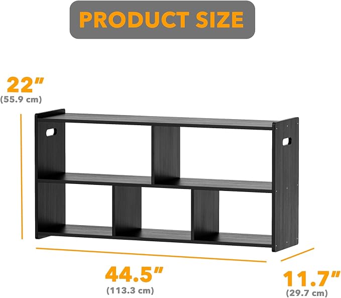 SpaceAid 5-Compartment Bookshelf, Montessori Bookcase - Image 2