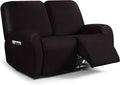 ANARACHON Leather Look Loveseat Recliner Cover, 6-Pieces Stretch Dual Recliner by ANARACHON