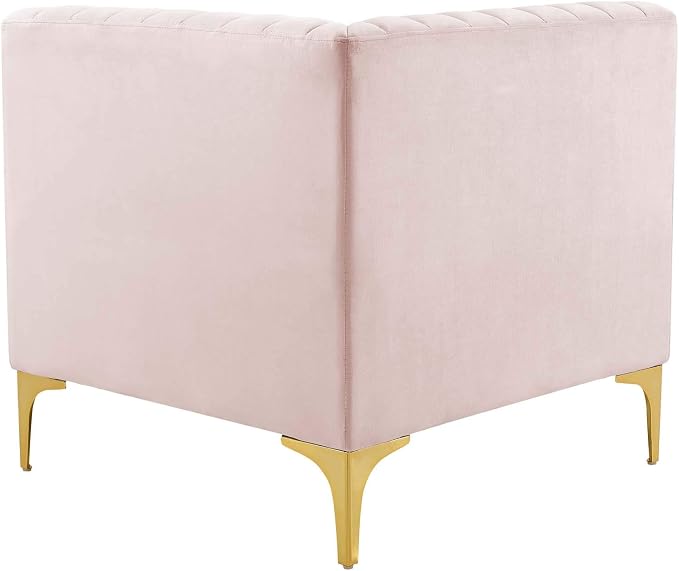 Modway EEI-4346-PNK Triumph Channel Tufted Performance Velvet Loveseat - Image 6