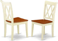 East West Furniture CLC-BMK-W Clarksville Dining Room Chairs by EastWestFurniture