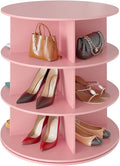 SpaceAid 3 Tier Rotating Shoe Rack Tower, Spinning Shoe Display Lazy Susan by SpaceAid