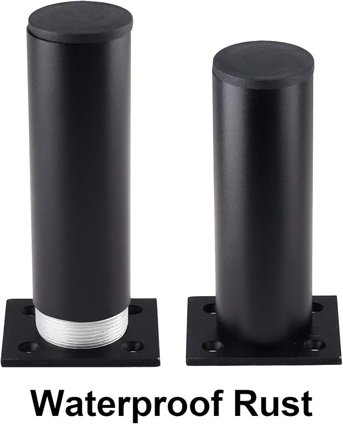 Set of 4 Furniture Legs 4.7 Inch, Adjustable Aluminum Alloy Cabinet Legs - Image 4