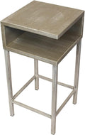 Furniture Barn USA Weathered Cottage and Sisal Shelf Drink Table by FurnitureBarnUSA