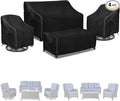 Patio Furniture Covers 4 Piece Set, 600D Heavy Duty Outdoor Furniture Covers by LSongSKY