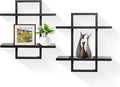 PHOENANCEE Floating Shelves for Wall, Display Hanging Shelf Set of 2, Modern by PHOENANCEE