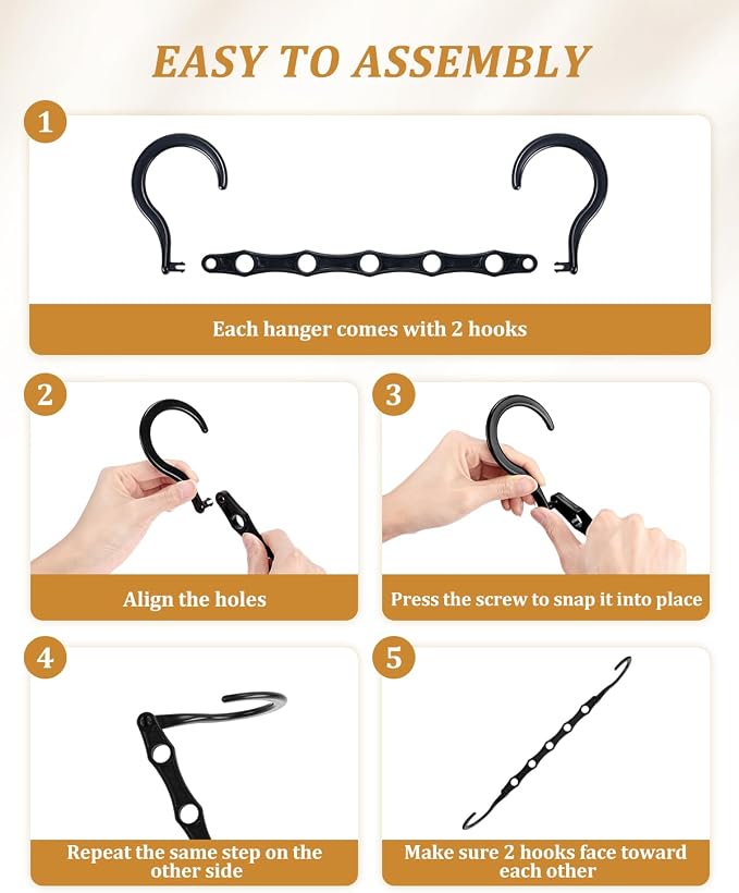 AMKUFO Hangers-Space-Saving 8 Pack Space-Saver, College-Dorm-Room-Essentials - Image 3