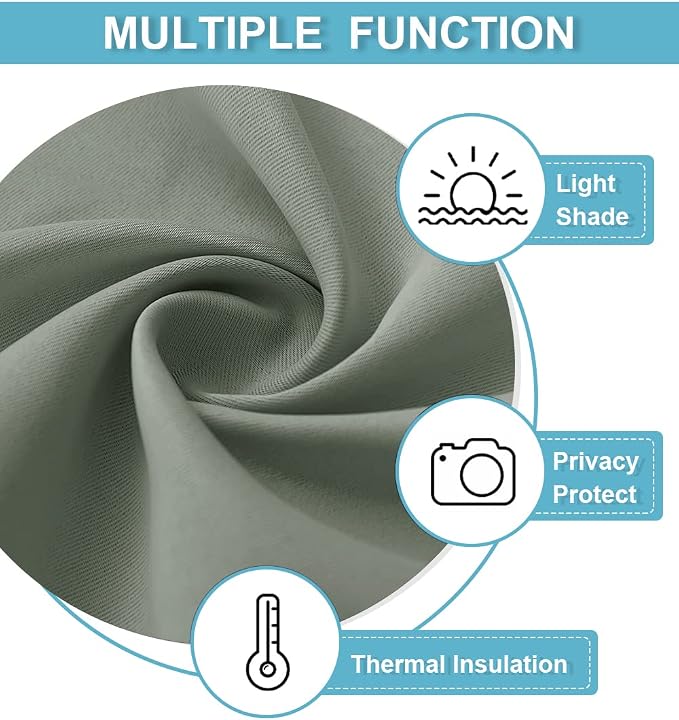 RYB HOME Blackout Cafe Curtains 30 inch Length, Short Light UV Heat Blocking - Image 6