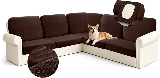 Arfntevss Sectional Couch Covers L Shape Couch Cushion Covers Slipcovers Fitted by Arfntevss