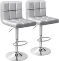 Homall Bar Stools Modern PU Leather Adjustable Swivel Barstools, Armless by Homall