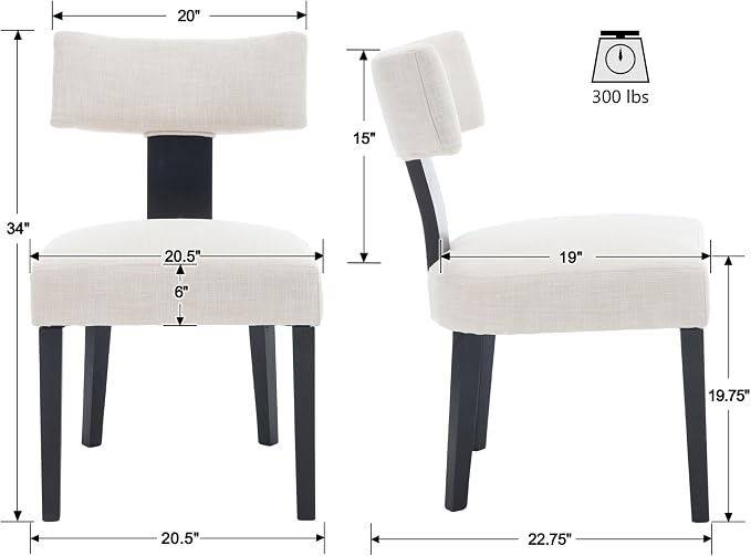 VESCASA Upholstered Dining Chairs - Image 6