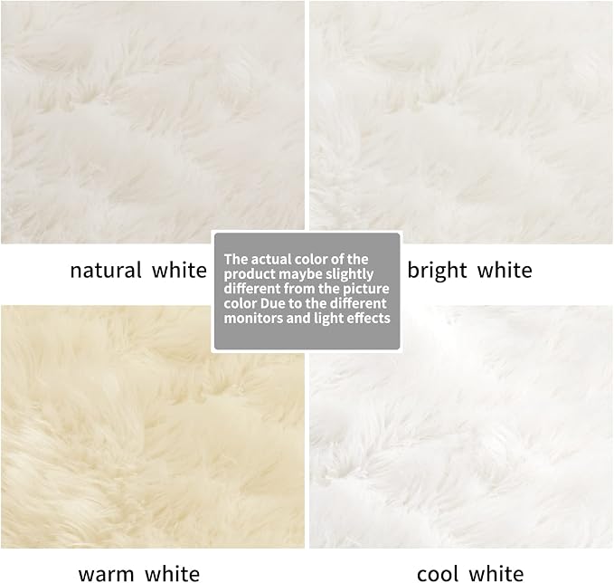 Ciicool Ultra Soft Faux Sheepskin Fur Rug Fluffy Rug - Image 7