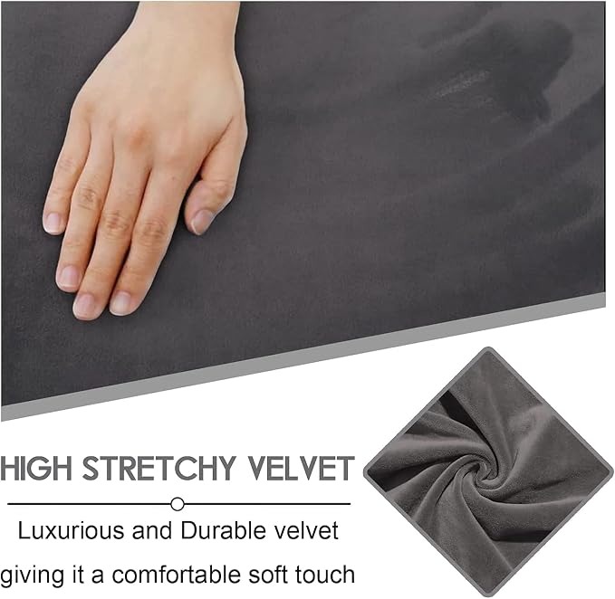 LightInTheBox 7-Piece Velvet Stretch Reclining Couch Covers 5 Seats Corner Sofa - Image 6