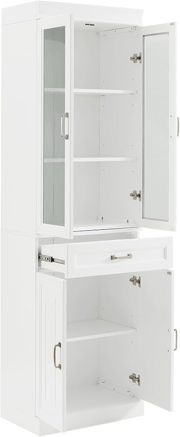Crosley Furniture Stanton Glass Door Pantry Storage Cabinet - Image 5