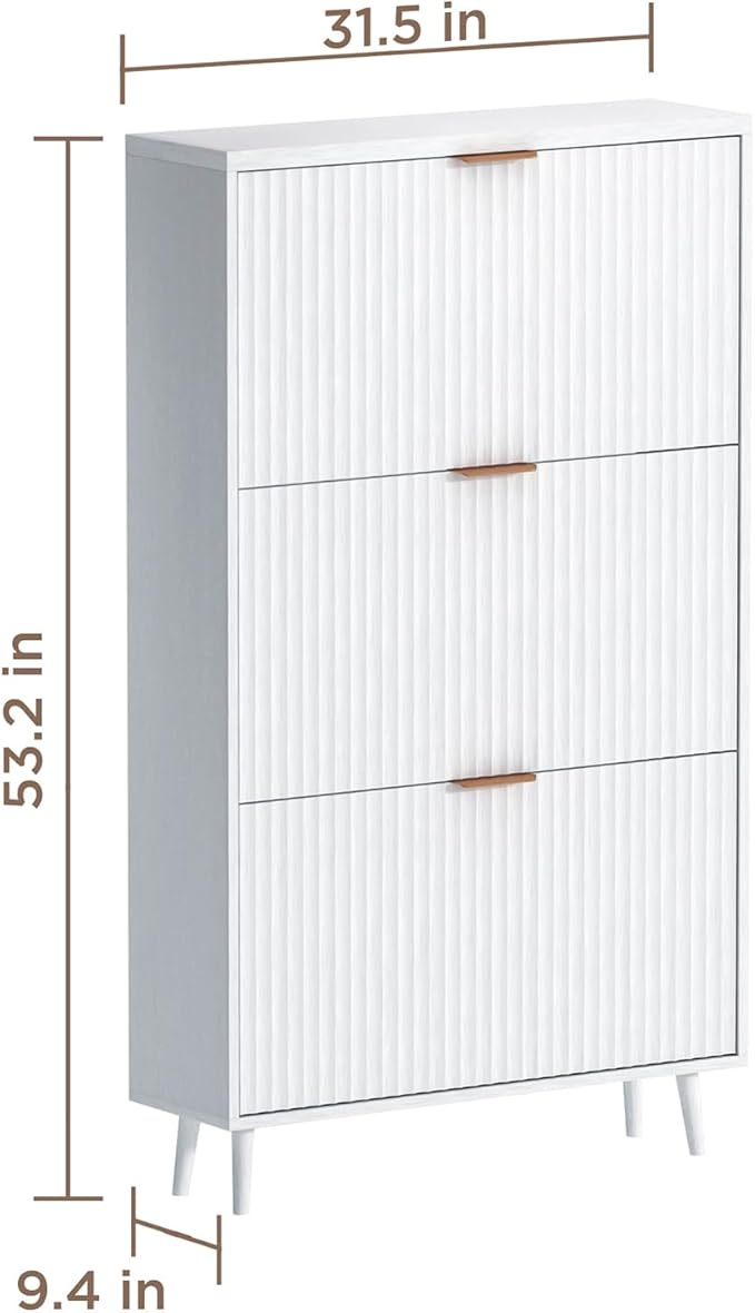 Shoe Cabinet Storage, Modern Freestanding Organizer - Image 2
