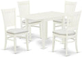East West Furniture NDVA5-LWH-C 5 Piece Modern Dining Table Set Includes a by EastWestFurniture