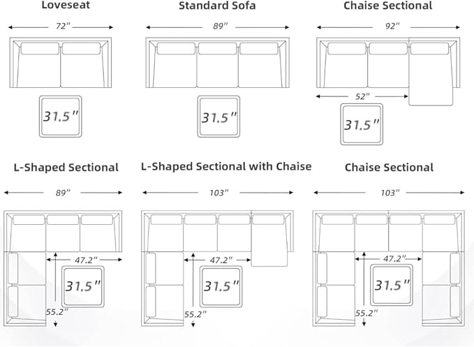 ABHENG 31.5” Large Square Storage Ottoman, Upholstery Solid Rubberwood Coffee - Image 5