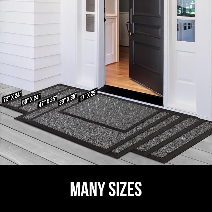 GORILLA GRIP 100% Waterproof All-Season WeatherMAX Doormat, Durable Natural - Image 9