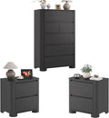 YANSNWO Modern Minimalist Dresser and Nightstand Sets 3 Piece Bedroom Set by YANSNWO