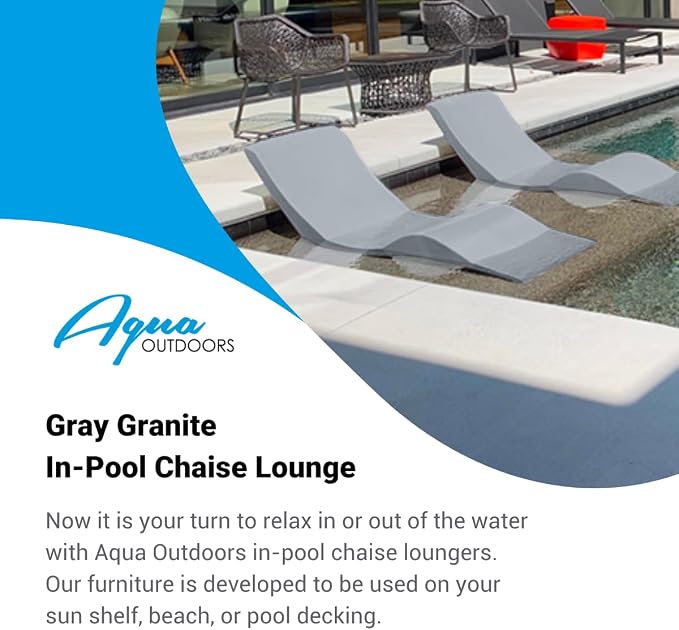 Aqua Outdoors - in-Pool Chaise Lounger - Inside Pool & Sun Shelf Lounge Chair - - Image 5