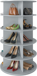 SpaceAid 5 Tier Rotating Shoe Rack Tower, Spinning Shoe Display Lazy Susan by SpaceAid