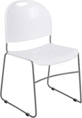 Flash Furniture HERCULES Series 880 lb. Capacity White Ultra-Compact Stack Chair by FlashFurniture