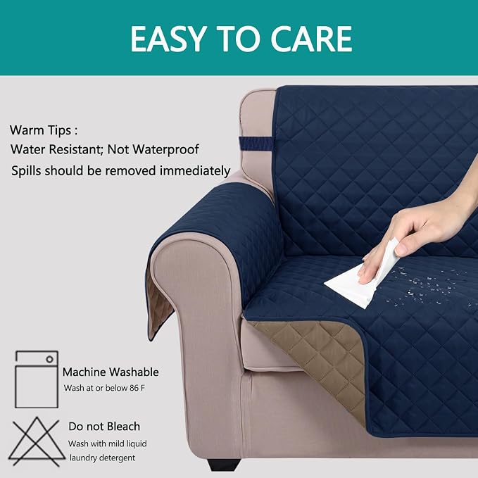 U-NICE HOME Large Sofa Cover Reversible Couch Cover - Image 5