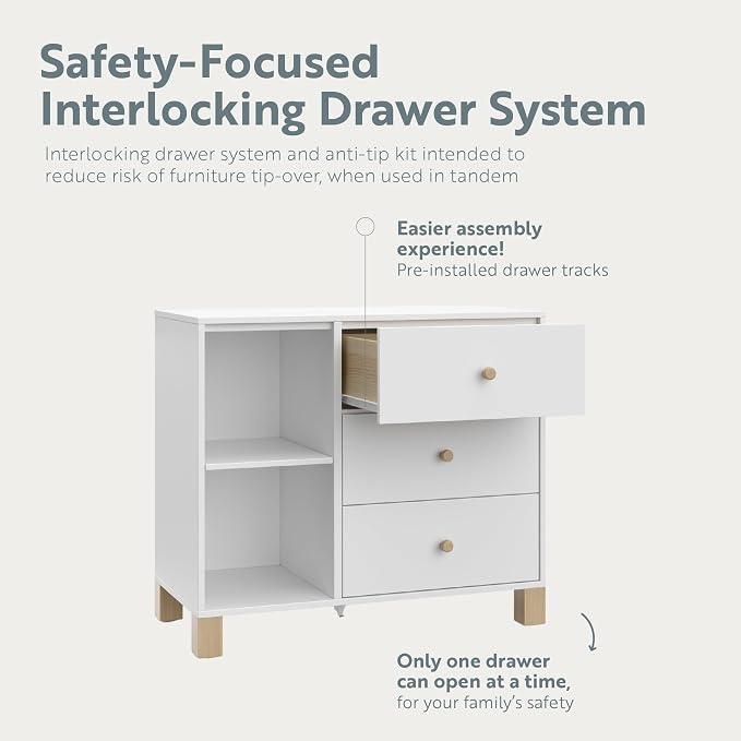 Storkcraft California 3 Drawer Combo Dresser – GREENGUARD Gold Certified - Image 7