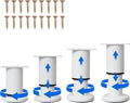 4 Pcs Adjustable Height Furniture Support Legs 3.15-4.72 inch, Metal Heavy Duty by Olldag