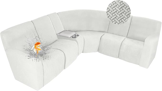 ALIECOM 100% Waterproof Recliner Sectional Couch Covers L Shape Stretch Corner by ALIECOM