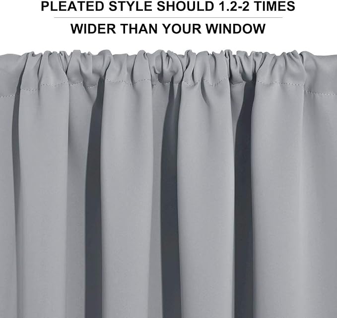 RYB HOME Cafe Blackout Curtains 24 inch Length, RV Curtains - Image 5