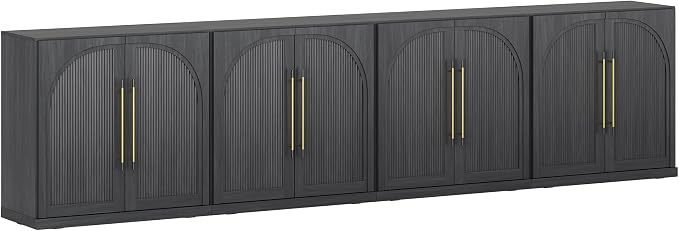 Belleze 4-Piece Modular TV Stand Set -Fluted Entertainment Center - Image 9