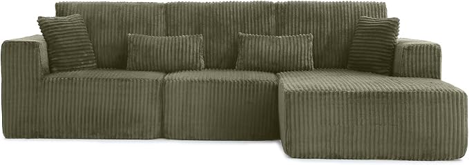 110" Cloud Sectional Couch, Modular Sectional Sofa - Image 5