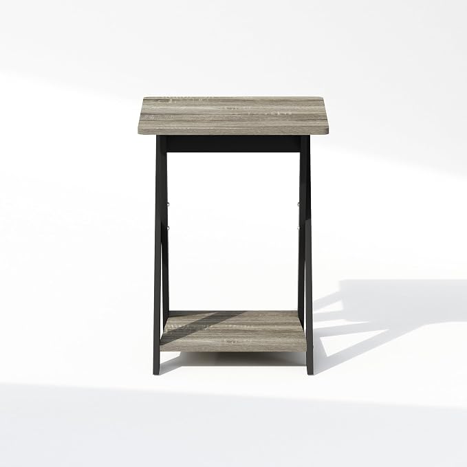 Furinno TIDUR Night Stand, Open Shelf Design X-Legs Nightstand, Criss-Crossed - Image 6