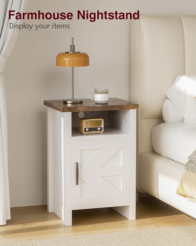 YESHOMY Farmhouse Modern Nightstand - Image 4