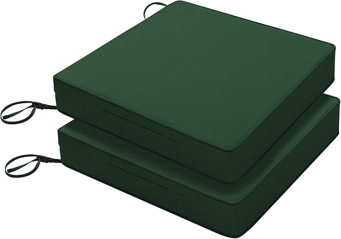 Favoyard Patio Chair Cushions 24 x 24 x 4 Inch Waterproof Outdoor Seat Cushions by OutdoorFurnitureAccessories