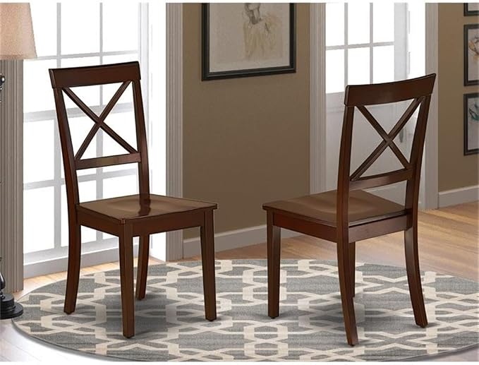 East West Furniture BOC-MAH-W Boston Dining Chairs - Image 2