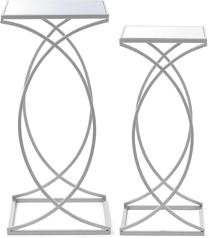Glitzhome Nesting Side Tables, Coffee Tables Decorative Accent Tables - Image 4
