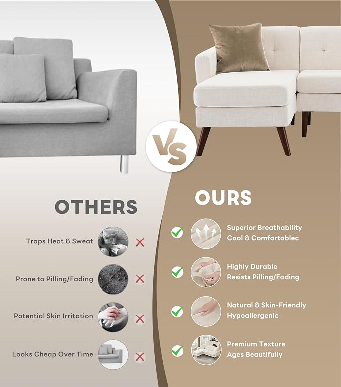 Tbfit L Shaped Couch Sofa, 3 Seater Sofas - Image 9