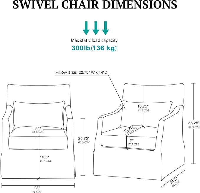 Martha Stewart London Swivel Chair - Image 3