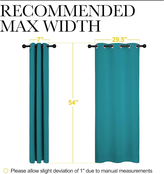 NICETOWN Room Darkening Curtains 54 inch Length 2 Panels, Thermal Insulated - Image 7