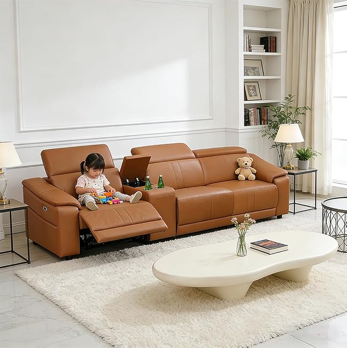 Power Recliner Sofa Set, Reclining Sectional Sofa Couch - Image 8