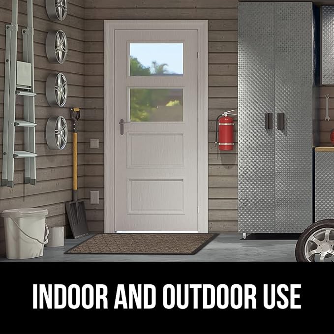 GORILLA GRIP 100% Waterproof All-Season WeatherMAX Doormat, US Designed Natural - Image 10