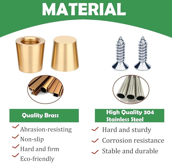 4 PCS Brass Cutting Board Feet - Image 2