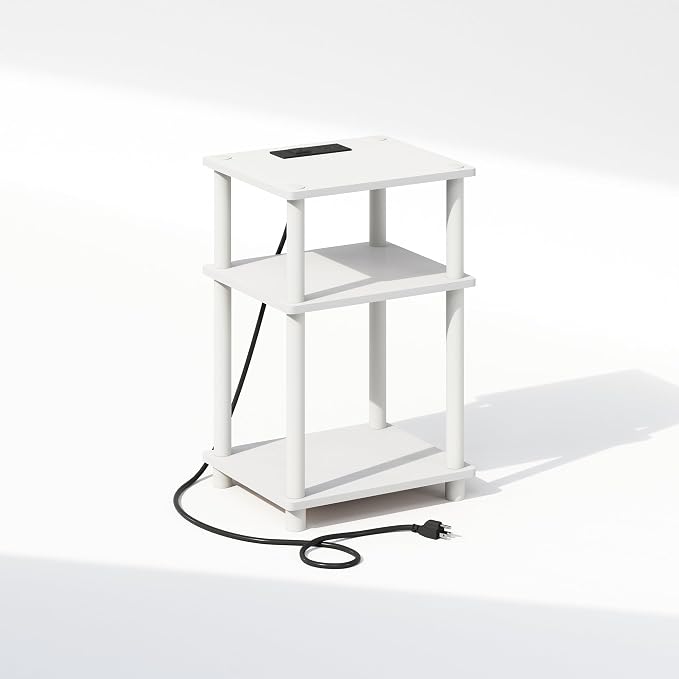 Furinno JUST Night Stand, 3-Tier Turn-N-Tube Nightstand by Furinno-FitsYourSpaceFitsYourBudget