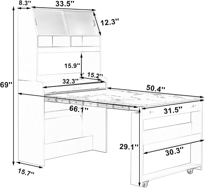 Compact 33.5x15.7x69in Buffet - Image 2