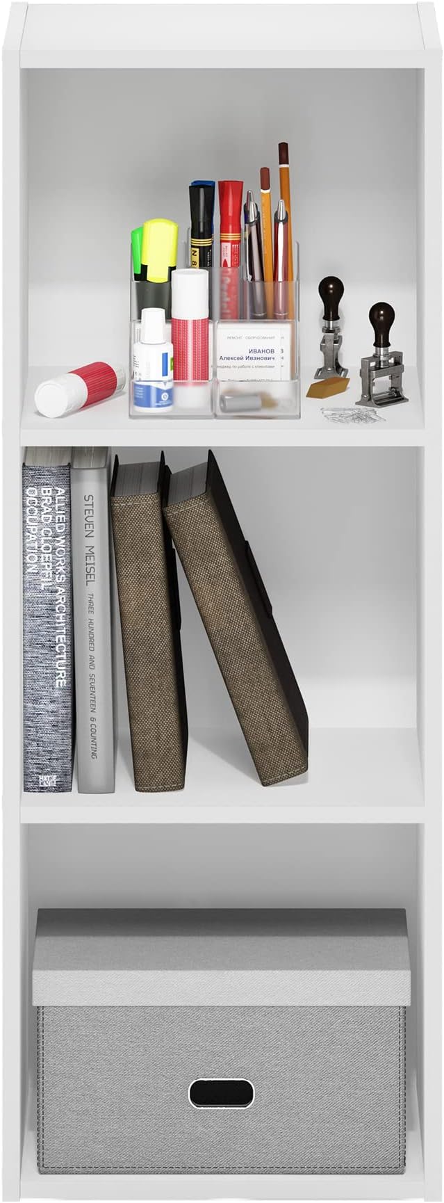Furinno PASIR Book Shelf, 3-Tier Bookshelf, Easy Assembly Bookcase - Image 5