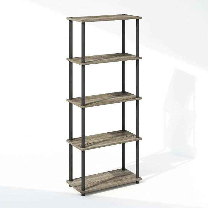 Furinno Turn-N-Tube Book Shelf, 5-Tier Bookshelf, Bookcase - Image 4