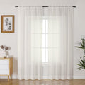 Gwine Ivory Sheer Curtains 84 Inches Long 2 Panels Set by Gwine