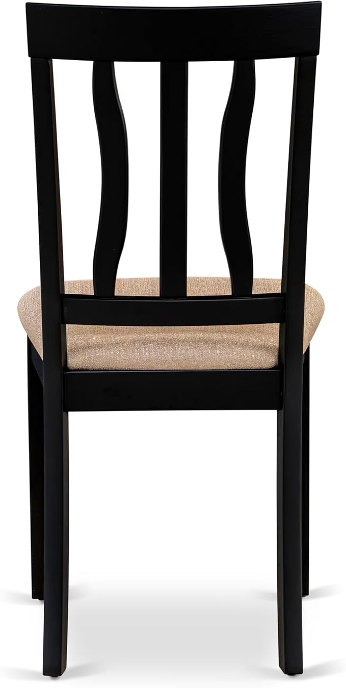 East West Furniture ANC-BLK-C Antique Dining Chairs - Image 8